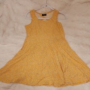 Yellow Floral Sleeveless Dress